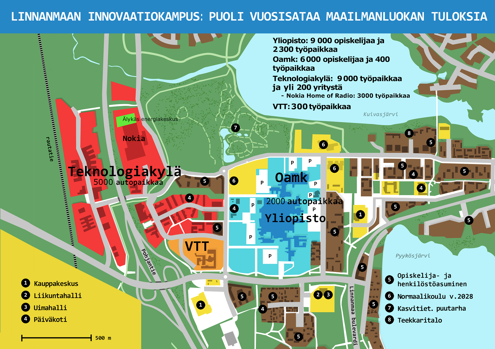 Linnanmaan kampusalueen kartta_2026_1200x1700px